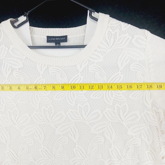 Sweater Size 18-20 Lace White Fairycore Romantic Quiet Luxury Classic Chic NWT - Picture 8 of 16